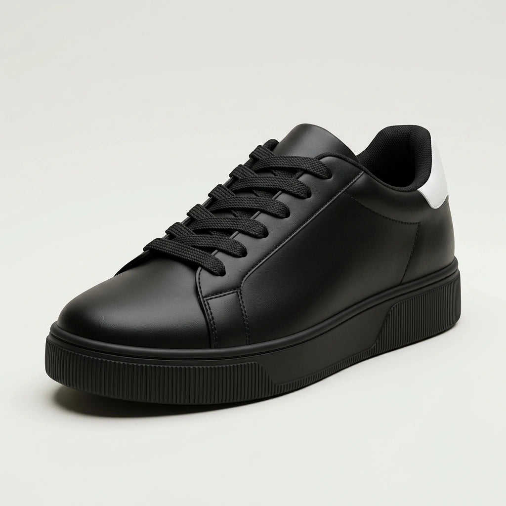 Street Sneaker in Vegan Leather – Black – 01 Hero