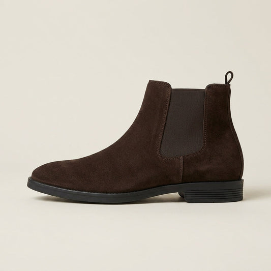 Chelsea Boot in Genuine Suede Leather – Chocolate Espresso – 02 Side