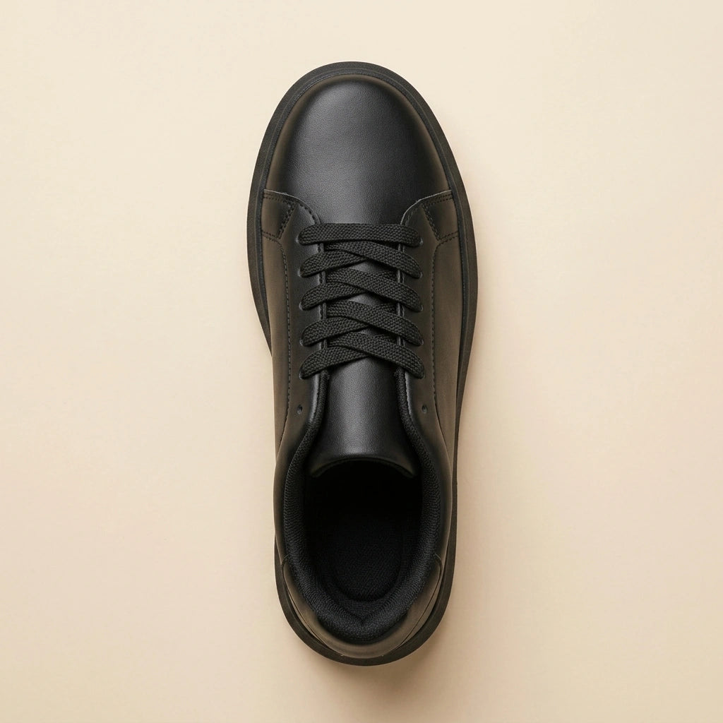 Street Sneaker in Vegan Leather – Black – 03 Top
