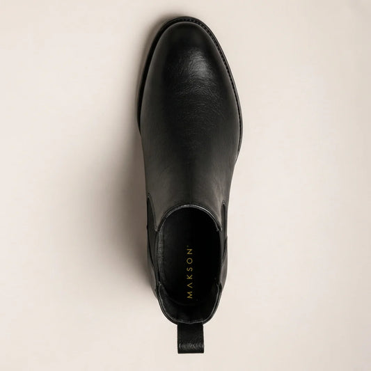 Chelsea Boot in Genuine Leather – Black – 03 Top
