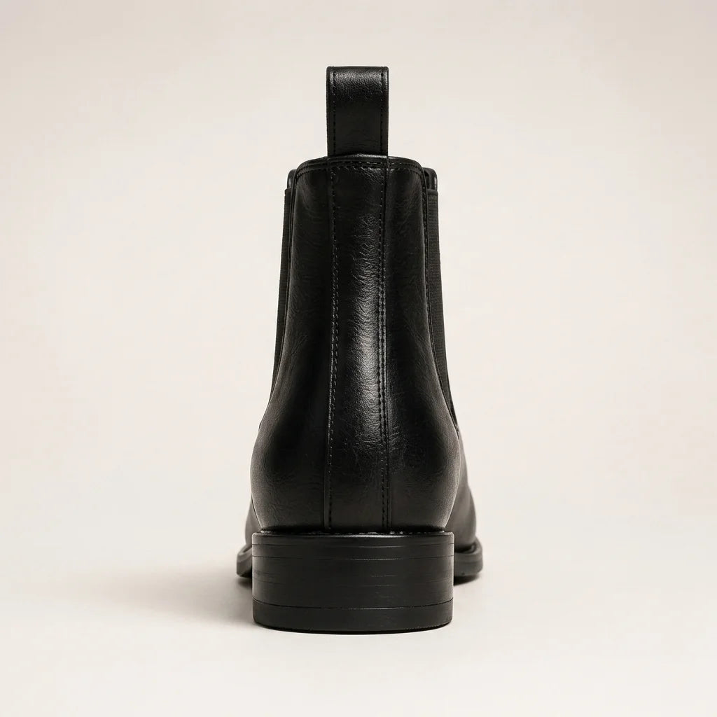 Chelsea Boot in Genuine Leather – Black – 04 Back
