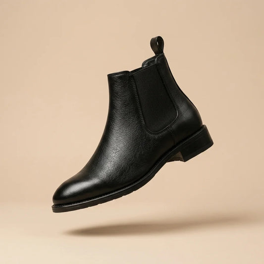 Chelsea Boot in Genuine Leather – Black – 07 Floating