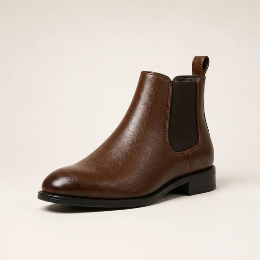 Chelsea Boot in Genuine Leather – Brown – 01 Hero