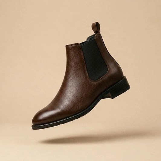 Chelsea Boot in Genuine Leather – Brown – 07 Floating