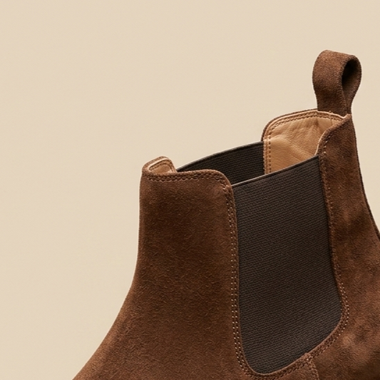 Chelsea Boot in Genuine Suede Leather – Brown